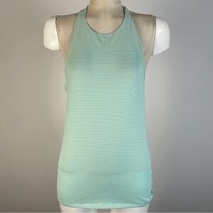 Lululemon Clip-In Tank Heathered Toothpaste Mint Green - Size 4